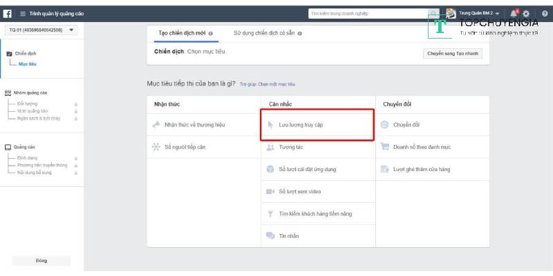 hướng dẫn quảng cáo lưu lượng truy cập Facebook